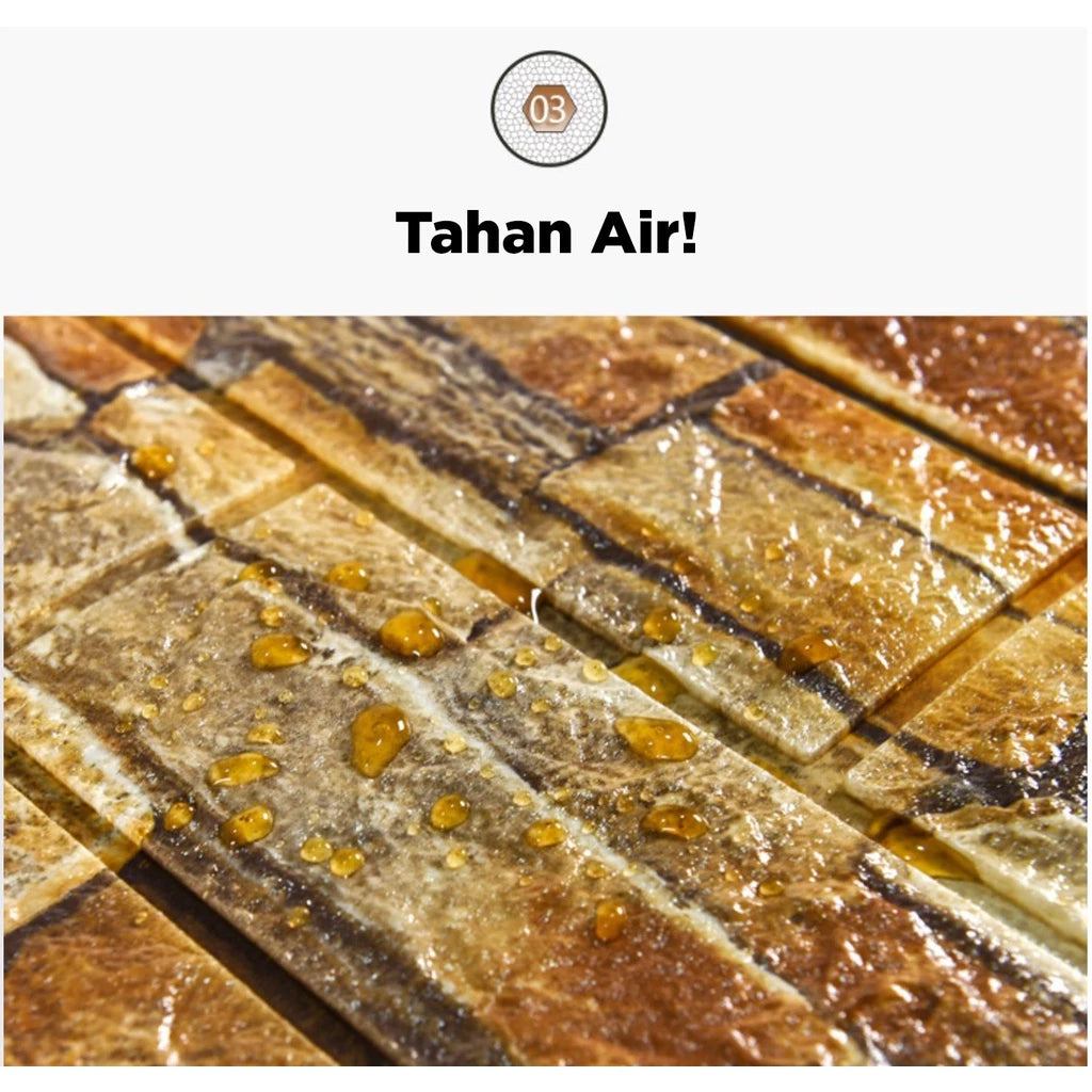 Hoptech - Wallpaper Dinding 3D bata / wallpaper 3D Foam 77x70cm teban 4.5mm High Quality