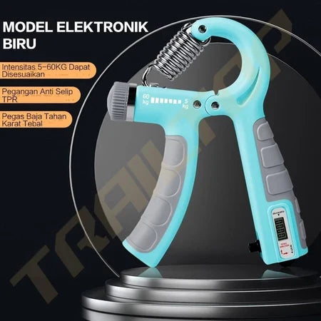 Handgrip Alat bantu fitness Otot lengan Tangan Portable Adjustable Strength 5~60KG