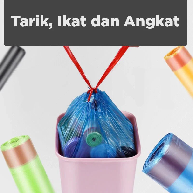 Hoptech - KANTONG PLASTIK SAMPAH DENGAN TALI | KANTONG SAMPAH SERBAGUNA | KANTONG PLASTIK KRESEK