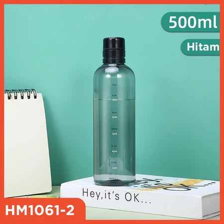 Hoptech - Botol minum 500ml & 750ml / botol transparan / botol olahraga / botol portable