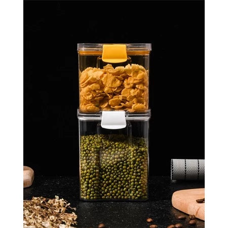 Hoptech - Toples Snack Kedap Udara Bening Kontainer Makanan Cereal Food Storage Jar 1800ml