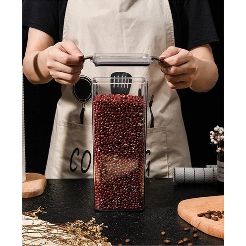 Hoptech - Toples Snack Kedap Udara Bening Kontainer Makanan Cereal Food Storage Jar 1800ml