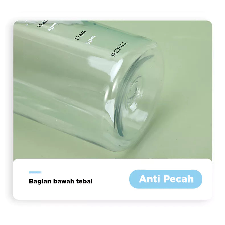 Hoptech - Botol minum 500ml & 750ml / botol transparan / botol olahraga / botol portable