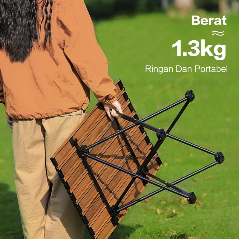 Hoptech Meja Camping Lipat Baja Karbon Meja Lipat Outdoor