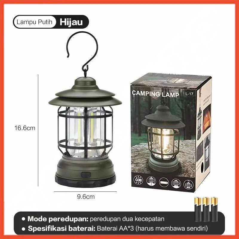Hoptech - Lampu Lentera LED Camping | Lampu Tenda Emergency Baterai untuk Outdoor