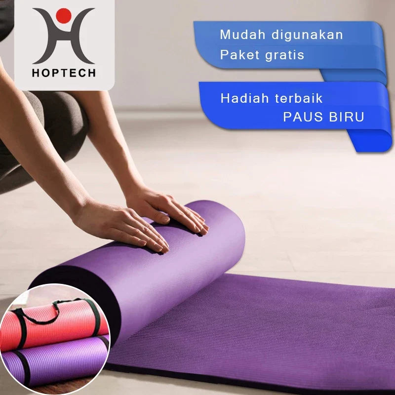 Hoptech - Matras Olahraga NBR Yoga Mats Anti Slip Tebal Premium & Pilates Mats | Gym Mats