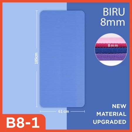 Hoptech - Matras Olahraga NBR Yoga Mats Anti Slip Tebal Premium & Pilates Mats | Gym Mats