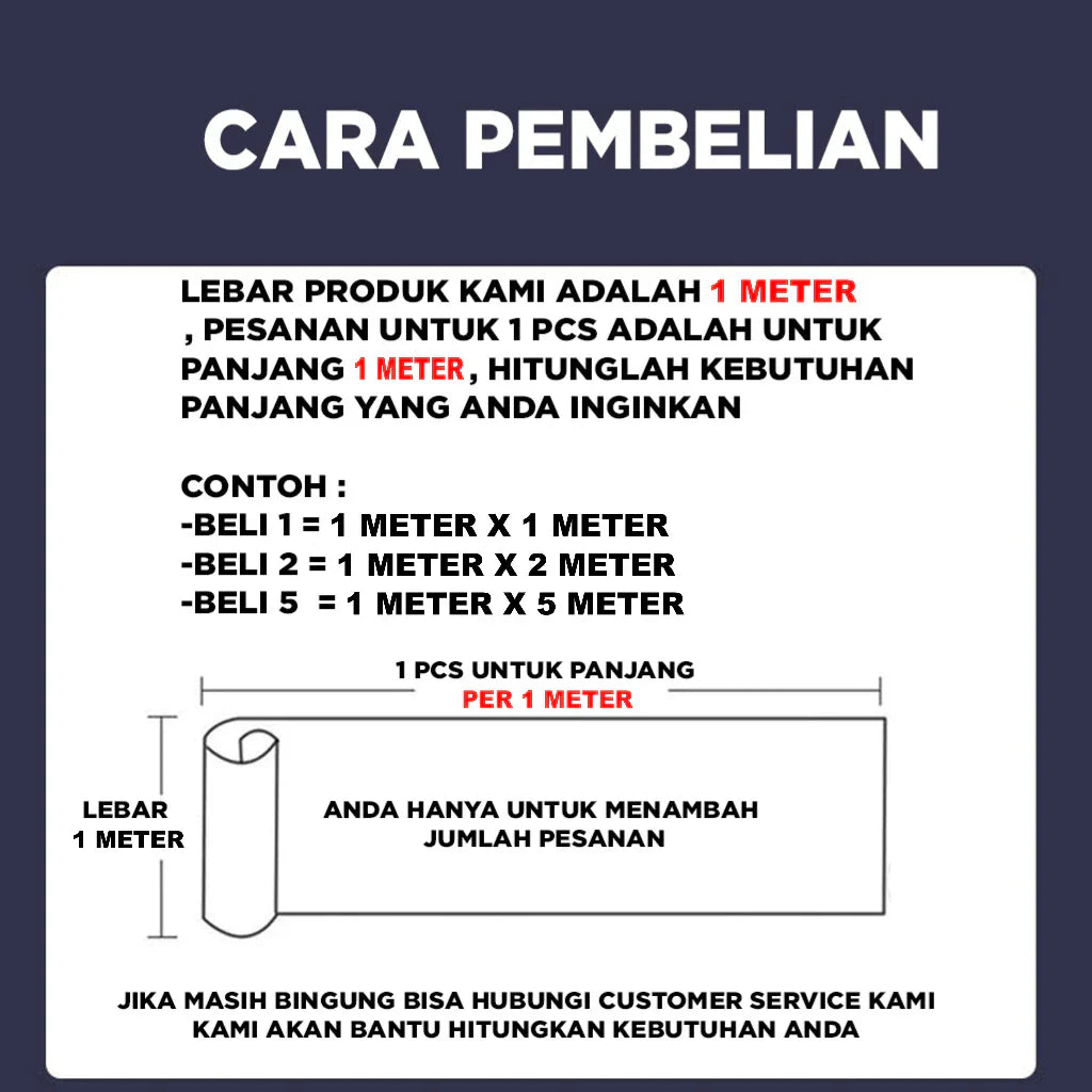 Hoptech - Karpet Lantai Vinyl Roll Ketebalan 0.7mm Dekorasi Lantai 1 x 1 Meter KLV-H