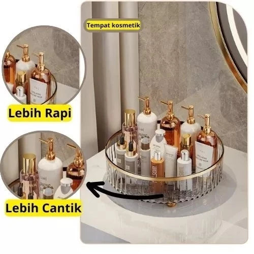 Hoptech - Rak Buah / Snack Putar / Rak Bumbu Putar Transparan / Kitchen Rack Organizer/Rak Serbaguna