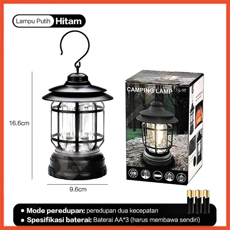 Hoptech - Lampu Lentera LED Camping | Lampu Tenda Emergency Baterai untuk Outdoor