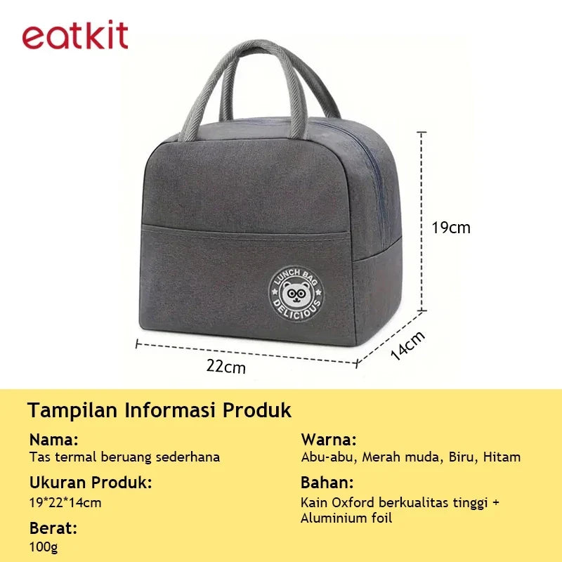 Hoptech - Tas Bekal Serbaguna | Thermal Bag Cooler Bag Menjaga Suhu Makanan & Minuman