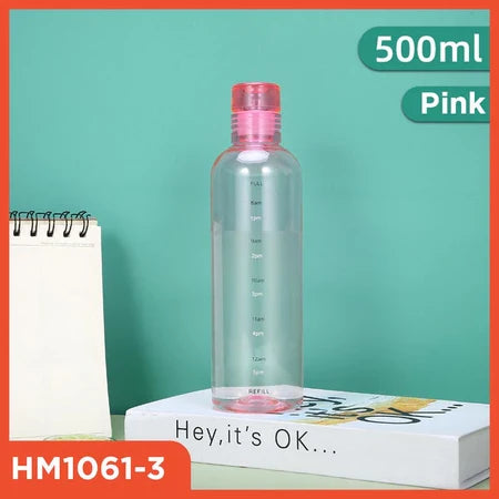 Hoptech - Botol minum 500ml & 750ml / botol transparan / botol olahraga / botol portable
