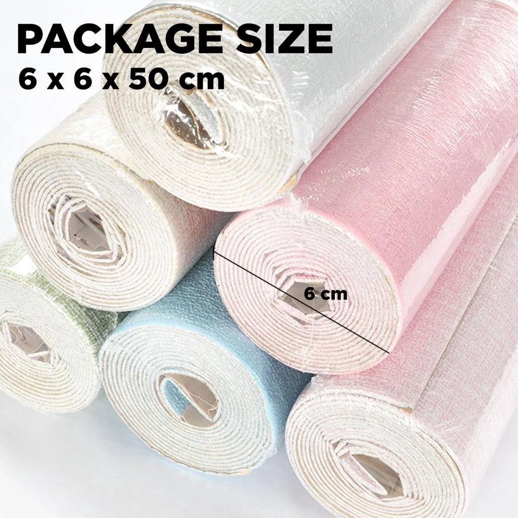 Linen Wallpaper Roll size 280 x 50 CM Decorative Aluminum Wall Sticker