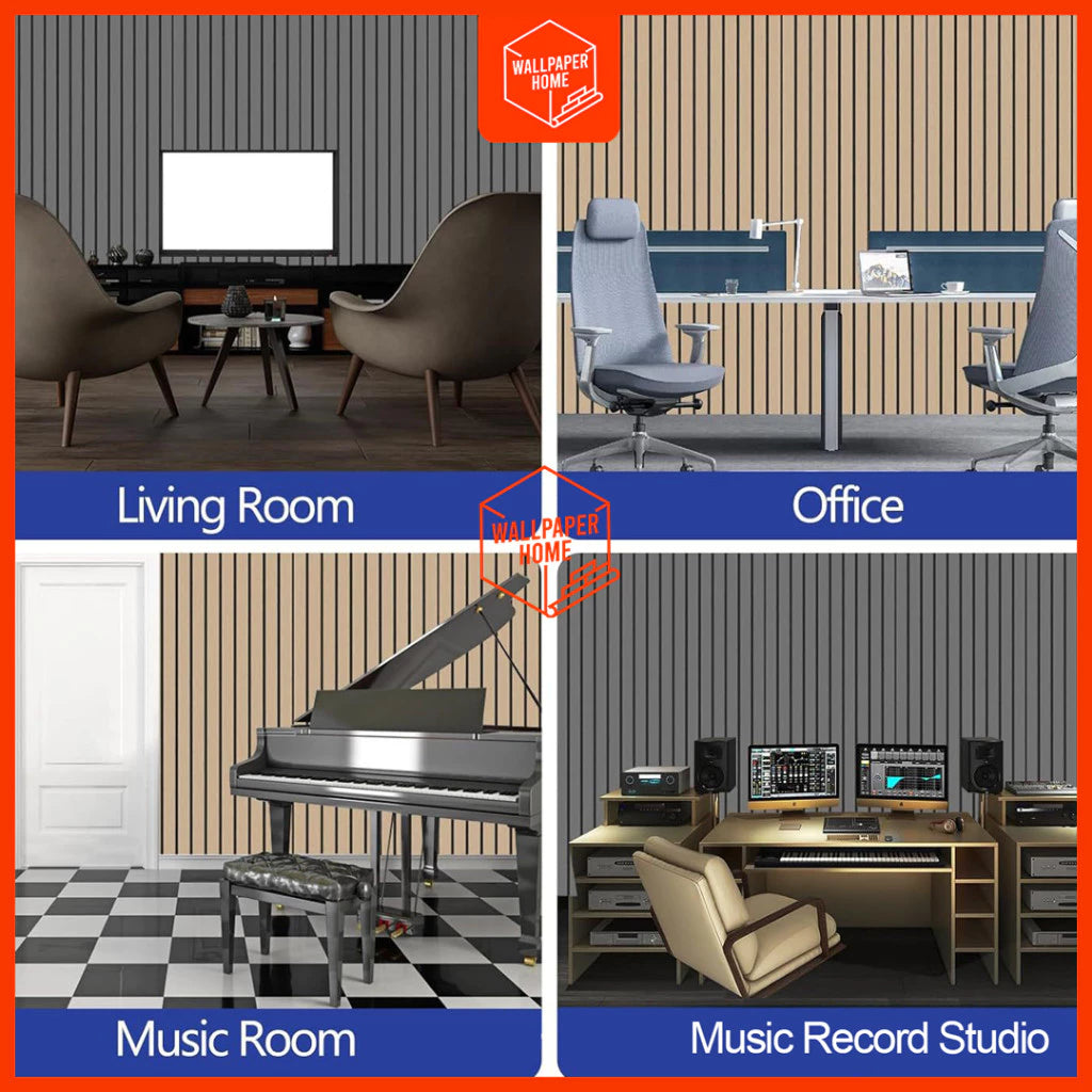 Hoptech - Wallpaper Dinding Peredam Suara Acoustic Panel Wall Sticker Dinding 3D Foam+pvc 30x30 & Tebal 0,5 Cm