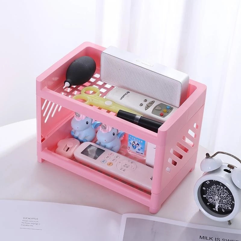 Hoptech - Multipurpose Portable Stacking Shelf | Space-Saving Multifunctional Storage Shelf