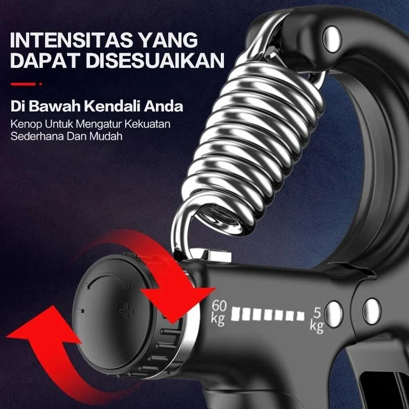 Handgrip Alat bantu fitness Otot lengan Tangan Portable Adjustable Strength 5~60KG