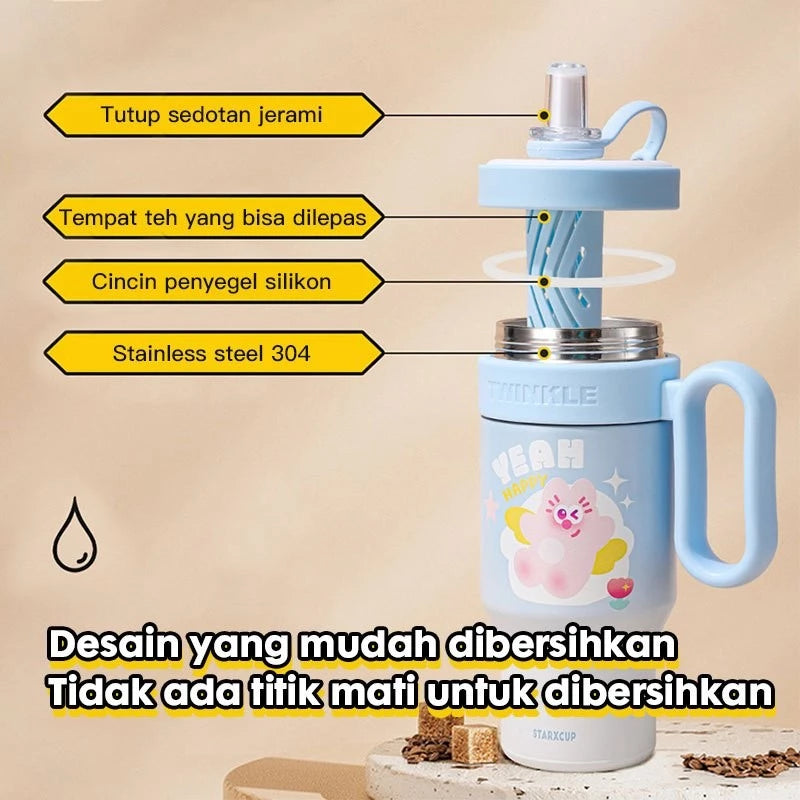 HOPTECH - Tumbler Stainless 850ml Vacuum Insulated Tahan Panas Dingin Botol Minum Premium Quality