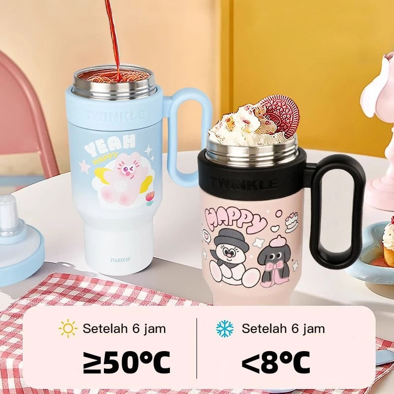 HOPTECH - Tumbler Stainless 850ml Vacuum Insulated Tahan Panas Dingin Botol Minum Premium Quality