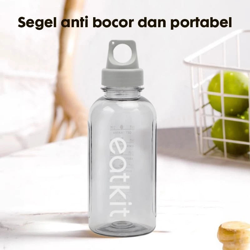HOPTECH - 500ml Aesthetic Sports Drinking Bottle, Anti-Spill, Portable Tumbler, Plastic Water Bottle, BPA Free