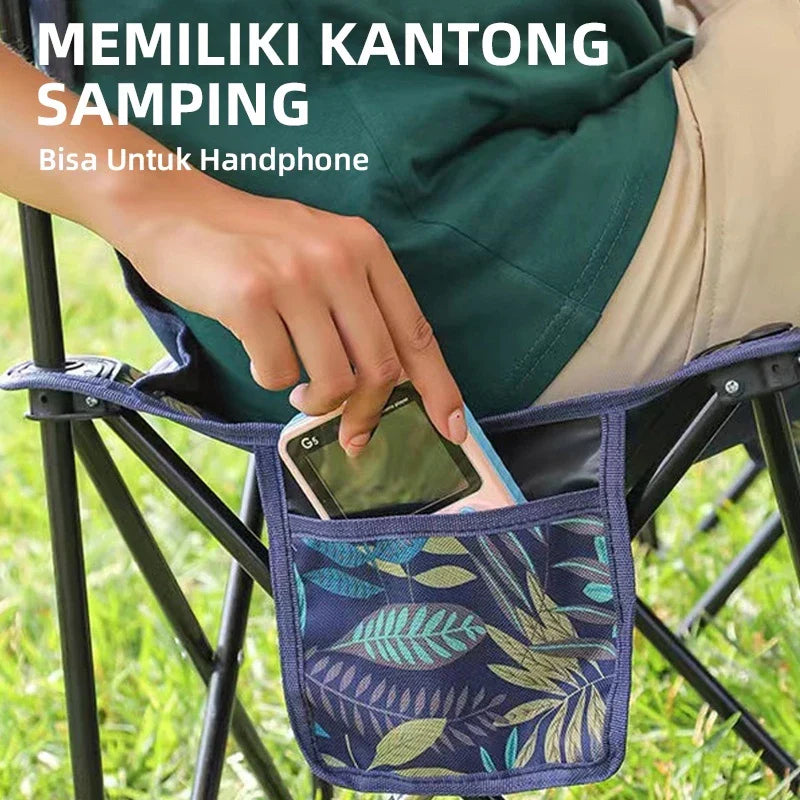 Hoptech-Kursi Lipat Serbaguna Outdoor Portable | Kursi Camping Tebal Tahan Aus | Folding Chair 120kg