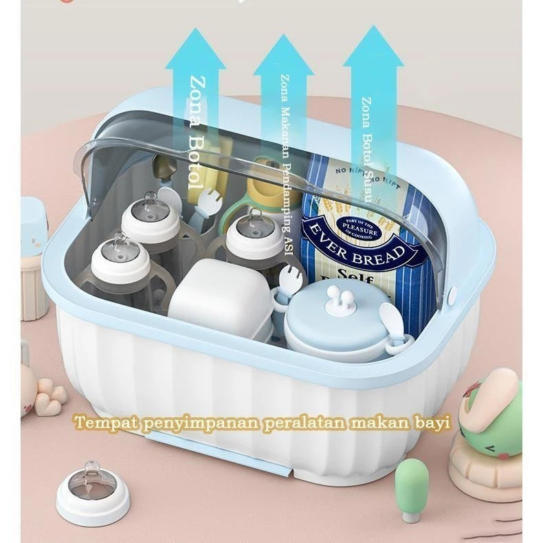 Dish Rack with Drainer Storage, dengan sekat sekat penyimanan