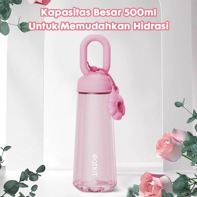 HOPTECH - 500ml Transparent Drinking Bottle | Aesthetic Tumbler Portable Drinking Bottle | BPA Free High Quality