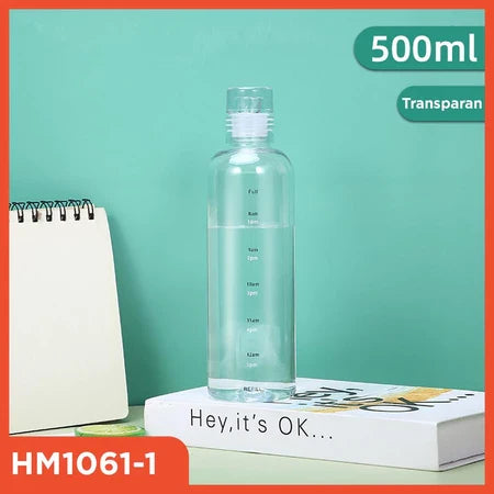 Hoptech - Botol minum 500ml & 750ml / botol transparan / botol olahraga / botol portable