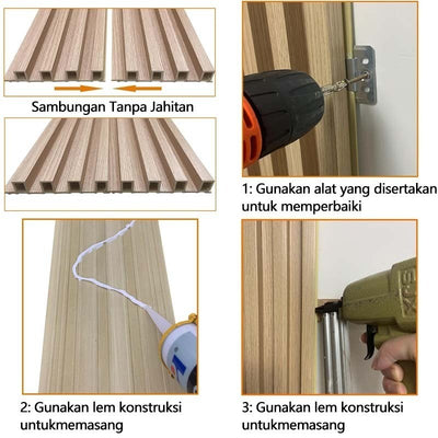 Panel Dinding WPC Premium Motif Kayu 3D A151