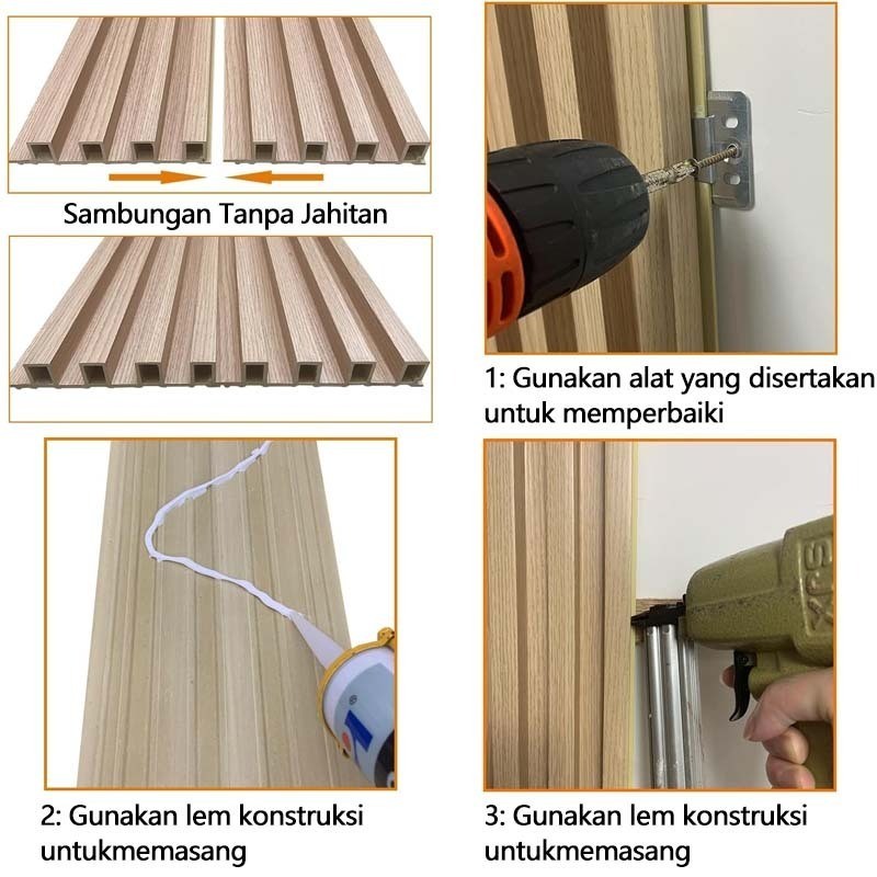 Panel Dinding WPC Premium Motif Kayu 3D A151