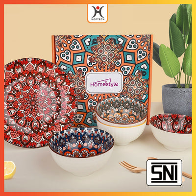 Set Mangkok dan Piring Keramik FA2