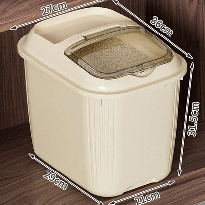 Hoptech - Rice Box 5kg-10 kg Tempat Beras Kacang Storage Organizer Kotak Penyimpanan Makanan Besar