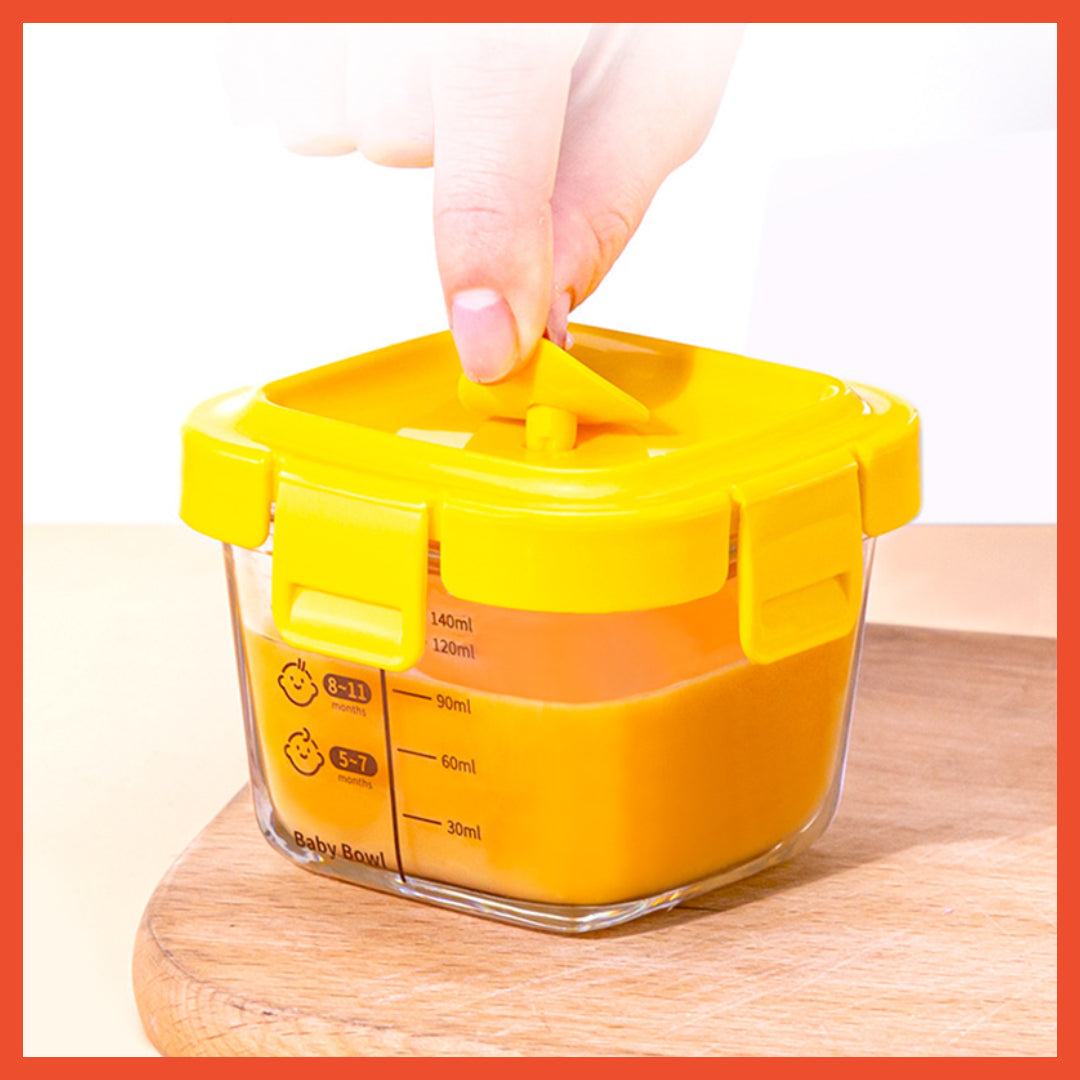 Hoptech - Glass MPASI Container, Glass MPASI Container, MPASI Storage, Glass Baby Food Container