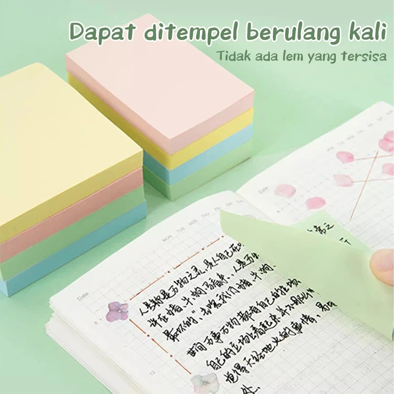 HOPTECH Sticky Notes 4 Colors 7.6×7.6CM Memo Stick Paper Sticky Notes Office Supplies