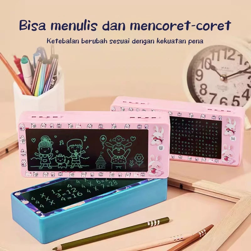 Drawing Box Aesthetic Pencil Box with Scribble Board Waterproof Boys Pencil Case Children's Pencil Box