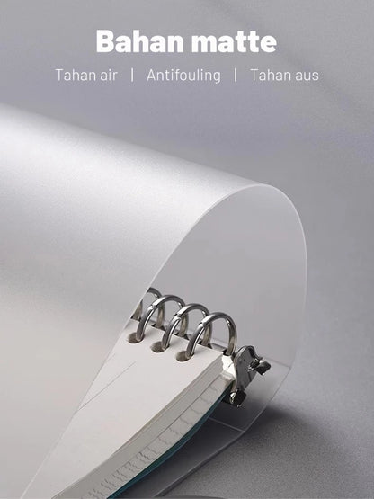 HOPTECH Binder A5/B5 Transparent Aesthetic Binder Book Black and White Korean Aesthetic Notebook
