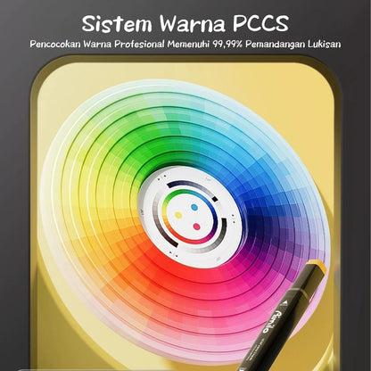 HOPTECH-Colorful Markers 1 Set Sketch Marker 2 Tip Touch Marker 48/60/80 Colors