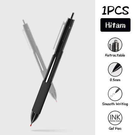 HOPTECH-Gel Pen Retractable Gel Pen 4 Colors 0.5mm 1 PCS