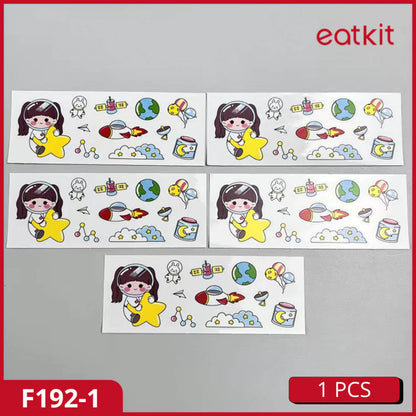 HOPTECH - 3D Cute Cartoon Stickers, Embossed Stickers, Embossed Stickers, Aesthetic Character Drink Bottle Stickers, Accessories