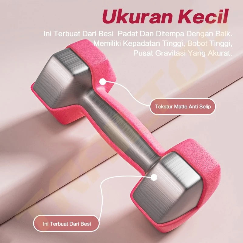 HOPTECH Dumbbell Barbell 2kg Pair Fitness Equipment Home Gym Workout Weight Lifting Sports