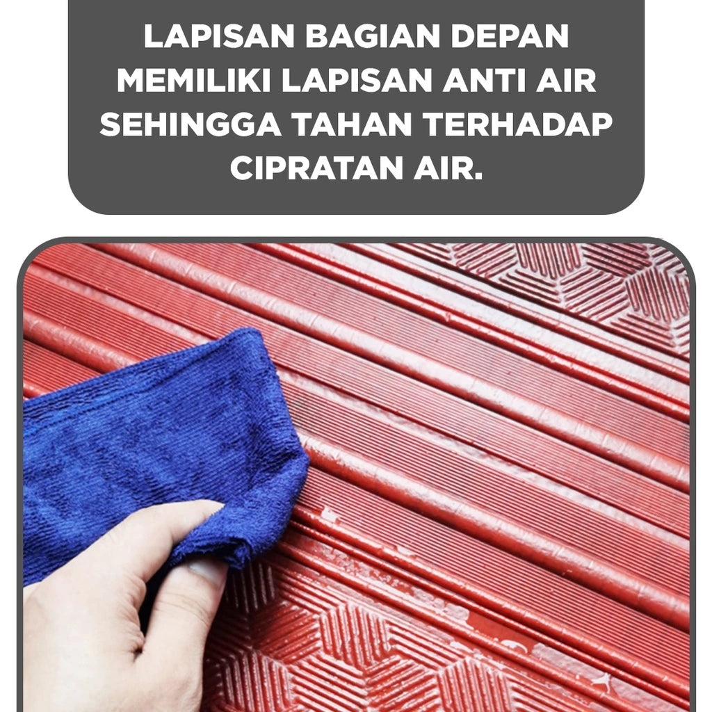 Wallpaper Dinding 3D motif Pintu Jati ukuran 70x90 CM tebal 5MM Self Adhesive