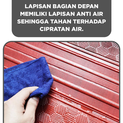 3D Wall Paper with Teak Door motif, size 70x90 cm, 5mm thick, Self Adhesive 