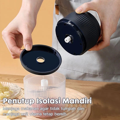 [READY] HOPTECH Mini Chopper Electric Blender Portable 4 Blades 300ml Multifunctional Kitchen Onion Grinder