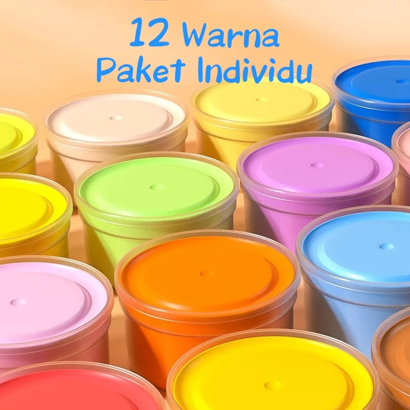 [READY] HOPTECH Clay Toy Gift Box Contains 12 Colorful Clays Educational Toys for Children Children's Gifts