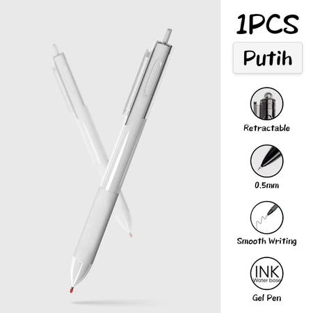 HOPTECH-Gel Pen Retractable Gel Pen 4 Colors 0.5mm 1 PCS