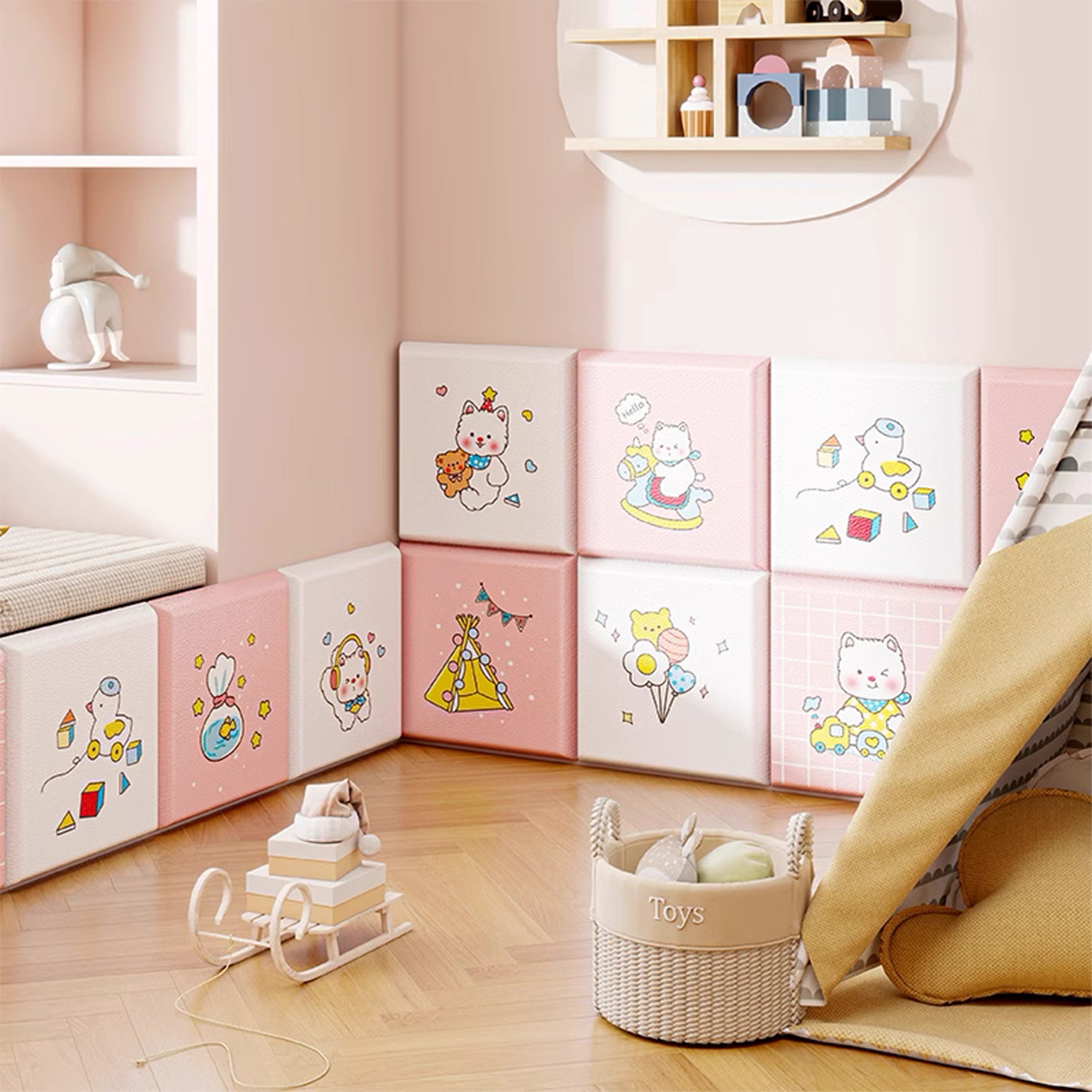 Hoptech - Wallpaper Foam Headboard Bed Wallfoam Empuk Kedap Suara Tahan Air | Karakter Anak