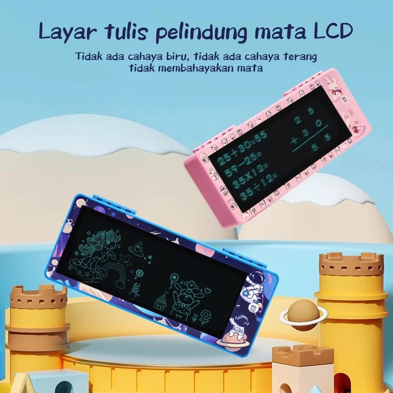 Drawing Box Aesthetic Pencil Box with Scribble Board Waterproof Boys Pencil Case Children's Pencil Box