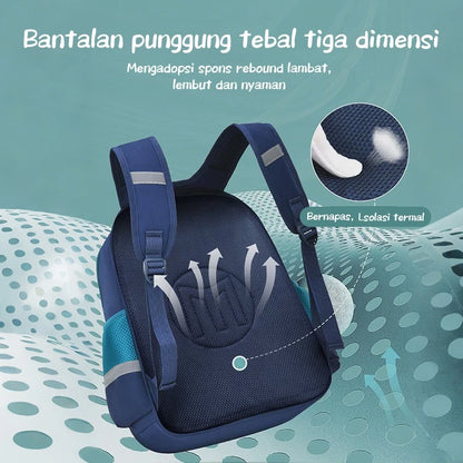 [READY] Hoptech British Style Boys' School Backpack Elementary School Backpack Children's Backpack 