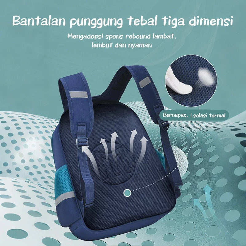 [READY] Hoptech British Style Boys' School Backpack Elementary School Backpack Children's Backpack 