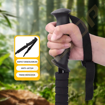 [READY] HOPTECH Trekking Pole Adjustable 65–135cm Folding Mountain Stick for Outdoor Hiking Lightweight