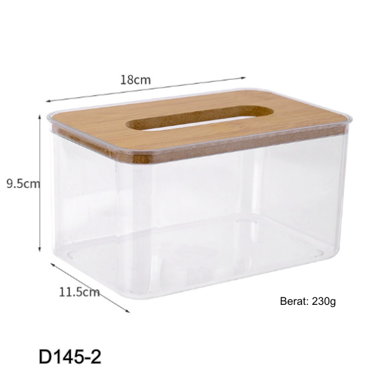 Kotak Tisu Transparan D34
